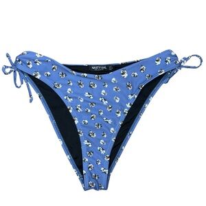 Nasty Gal | High Waisted Blue Floral Bikini Bottoms | Size XS